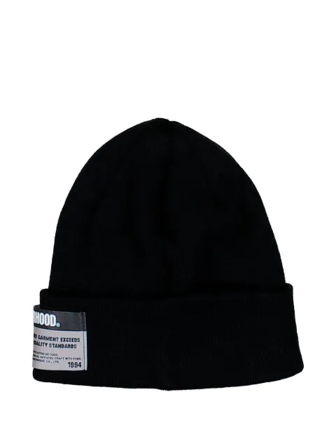 Neighborhood logo-patch beanie hat Black 252YCNHHT01