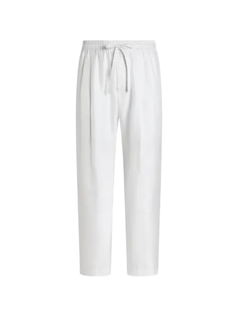 Dolce & Gabbana silk twill jogging trousers White GP239ZFU1XB