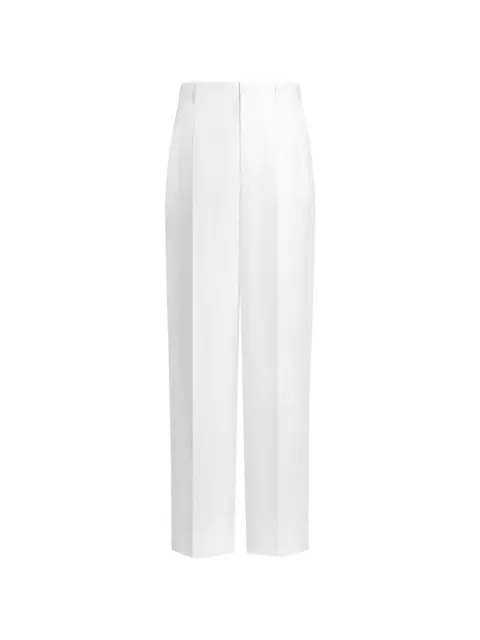 Dolce & Gabbana linen trousers with double pleat White GP16OTFU4JB