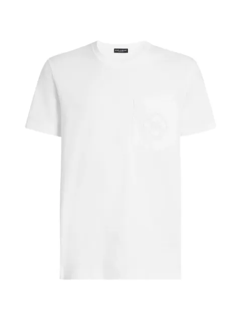 Dolce & Gabbana cotton t-shirt with logo embroidery White G8RA2ZG7P7U