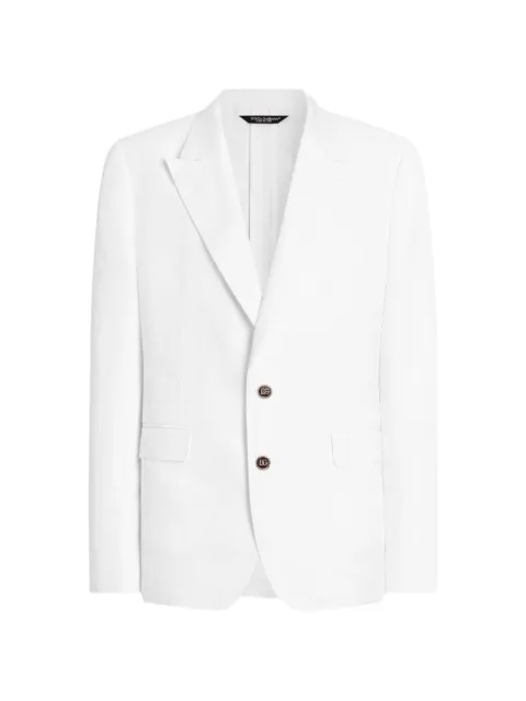Dolce & Gabbana Sicilia light single-breasted linen jacket White G2QS6TGK444