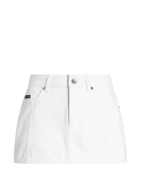 Dolce & Gabbana denim mini skirt White F4DDYDG8PE9