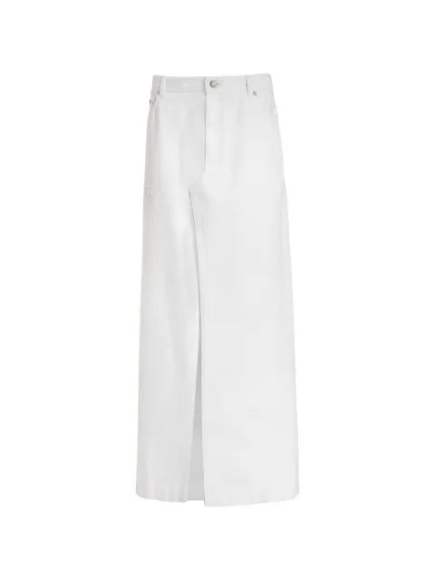 Dolce & Gabbana long denim skirt White F4DDOZG8PE9