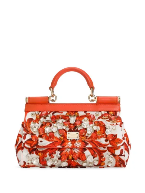 Dolce & Gabbana mini Sicily handbag with bezels Red BB7116B0815