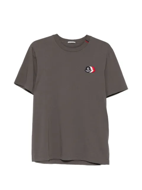 Moncler logo-patch T-shirt Grey L10918C0007489B8Q