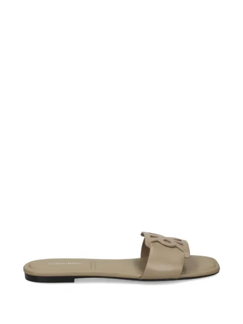 Calvin Klein CK Provence logo leather sandals Neutrals HW0HW03128PBO