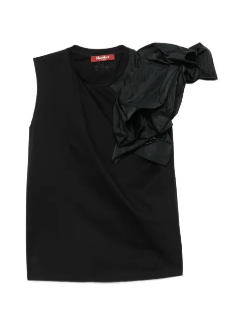 Max Mara ruffled sleeveless top Black 2616941024600