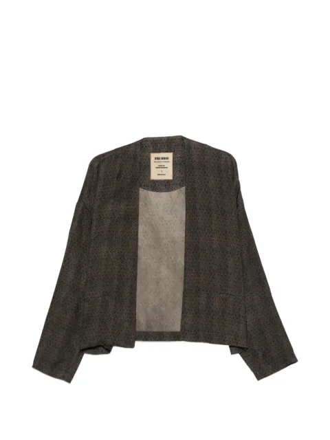 Uma Wang Klarke geometric-pattern jacket Brown S6WUW6068