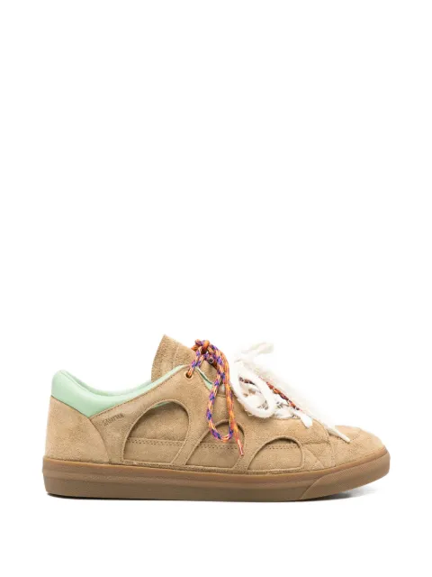 SANTHA Love Park cut-out quilted sneakers Neutrals YU05LPSDCA