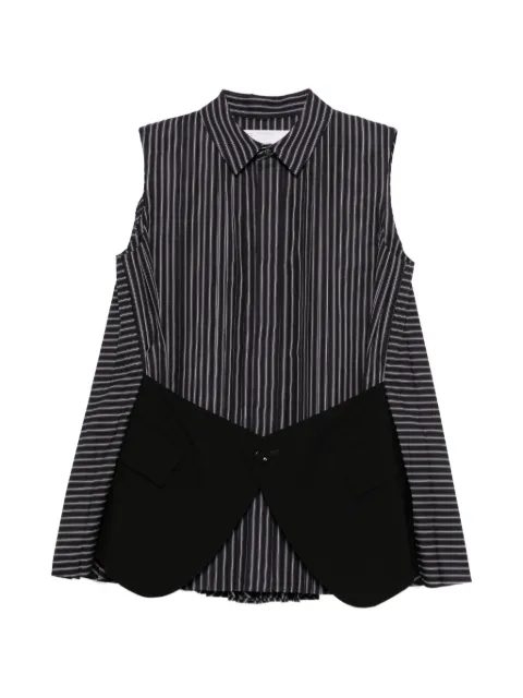 sacai striped pocket shirt Blue 2608480