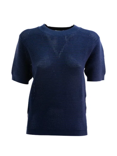 P.A.R.O.S.H. waffle-knit short-sleeve T-shirt Blue RENFIELDD540939