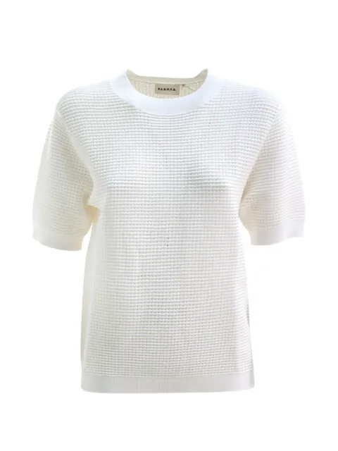 P.A.R.O.S.H. waffle knit T-shirt Neutrals RENFIELDD540939