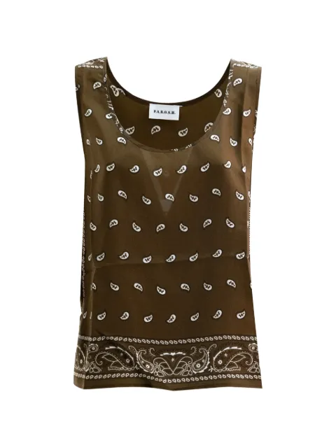 P.A.R.O.S.H. patterned top Brown SOYD311521