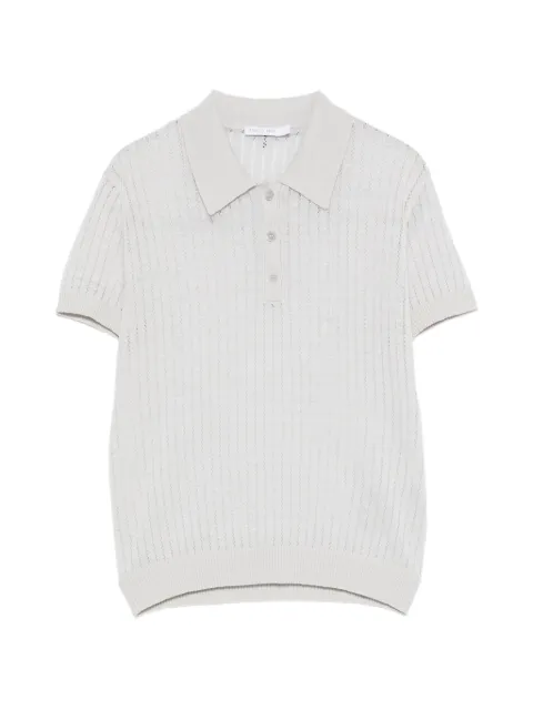 Patrizia Pepe buttoned knitted polo shirt Grey 2K0376K336