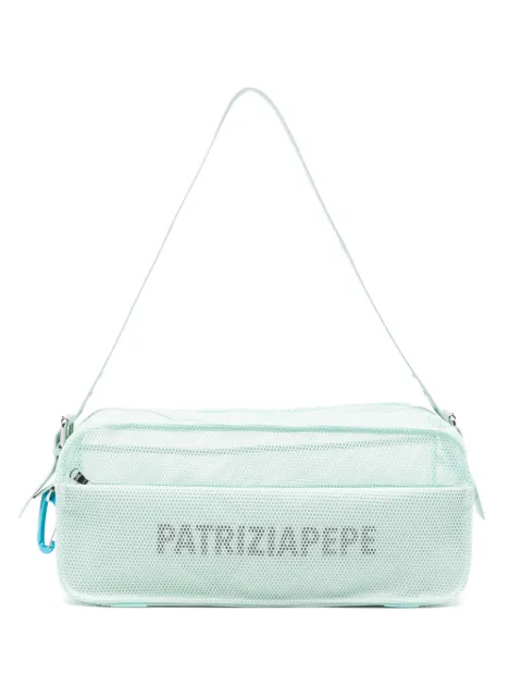 Patrizia Pepe large In My Space mesh shoulder bag Green 2B0180A778