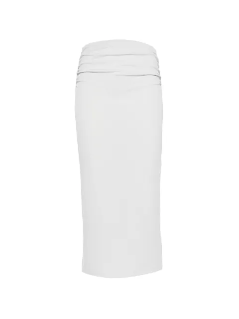 Patrizia Pepe draped ruched midi skirt Grey 2G1065J333