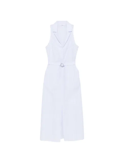 Patrizia Pepe striped belted midi dress White 2A3092A544