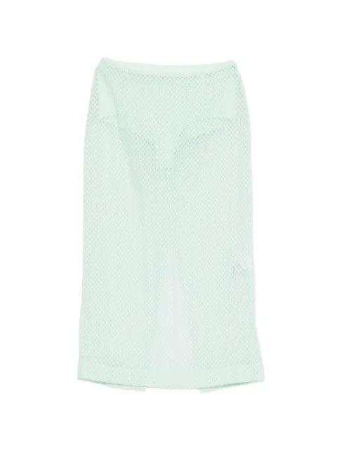 Patrizia Pepe devoré organza midi skirt Green 2G1079A756