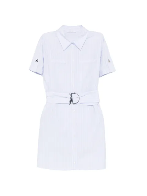 Patrizia Pepe stripes belt mini shirt dress White 2A3093A544