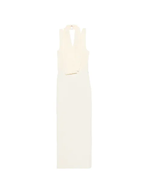 Patrizia Pepe Draped long dress Neutrals 2A3049A737