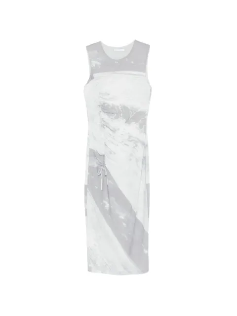 Patrizia Pepe Midi wave-print dress Grey 2A3052J423