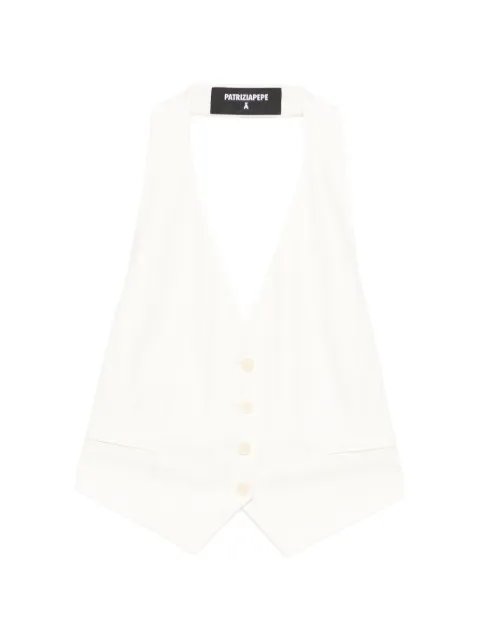 Patrizia Pepe halter tailored vest Neutrals 2C1726A735