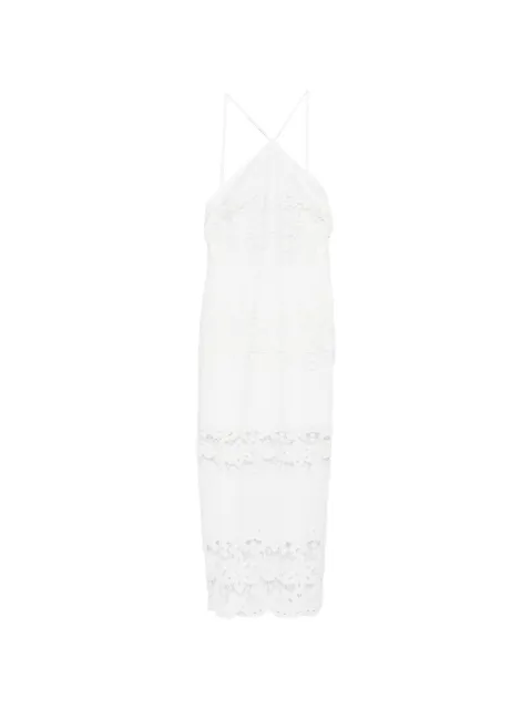 Patrizia Pepe floral-embroidery midi dress White 2A3069A773