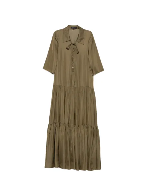 Barbara Bui lace-up tiered maxi dress Green H1340REK47