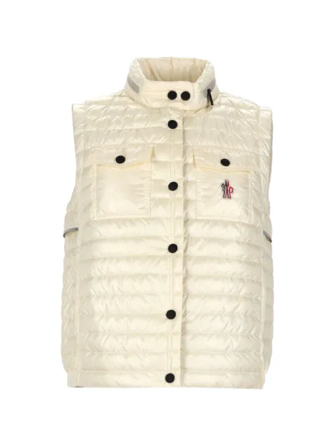 Moncler Gumiane quilted logo-patch gilet Neutrals L10981A00019597X6