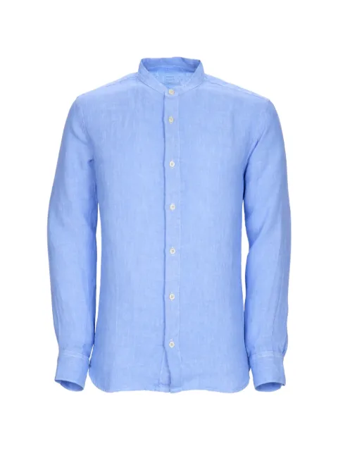 120% Lino linen long-sleeve shirt Blue 33ALIM1159