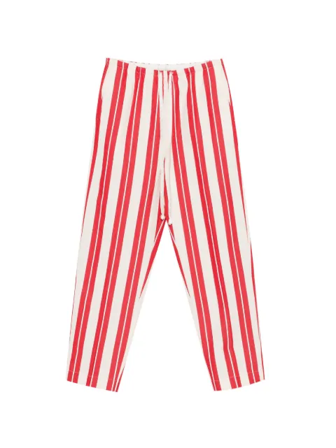 Forte Forte striped drawstring-fastening trousers Red 14820MYPANTS
