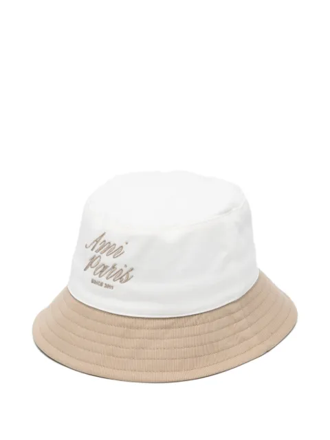 AMI Paris logo-embroidered bucket hat Neutrals UHA682AW0041