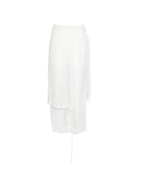 La Piscine wrinkled trousers set White LS261WP006RA006