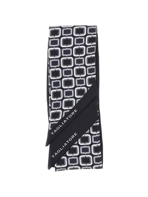 Tagliatore geometric print scarf Black FOULARD8NTE2601BLACK