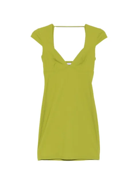 Patrizia Pepe mini sweetheart-neck jersey dress Green 2A3011JZ26