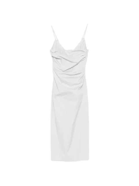 Patrizia Pepe midi bustier poplin dress Grey 2A3005A743
