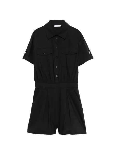 Patrizia Pepe poplin short-sleeve jumpsuit Black 2T0095A9B9K103