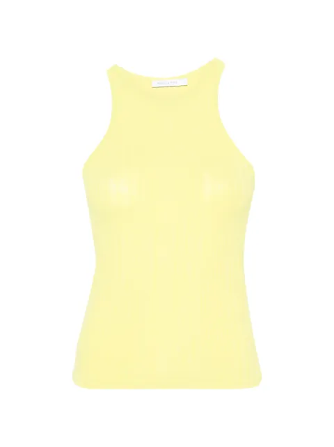 Patrizia Pepe ribbed racer-back tank top Yellow 2M4545J429
