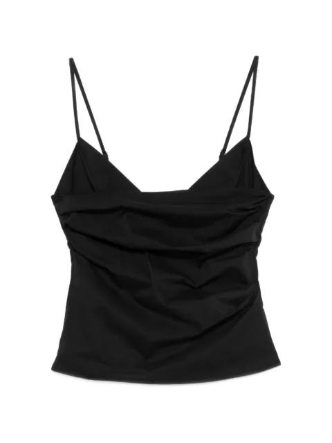 Patrizia Pepe V-neck draped top Black 2C1671A743