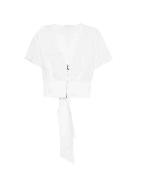 Patrizia Pepe zip-fastening cropped top White 2C1672A9B9