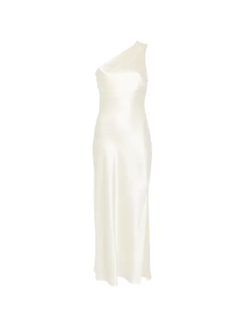Patrizia Pepe one-shoulder midi dress Neutrals 2A3016A748