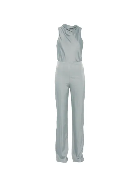 Patrizia Pepe cut-out satin jumpsuit Grey 2T0097A736