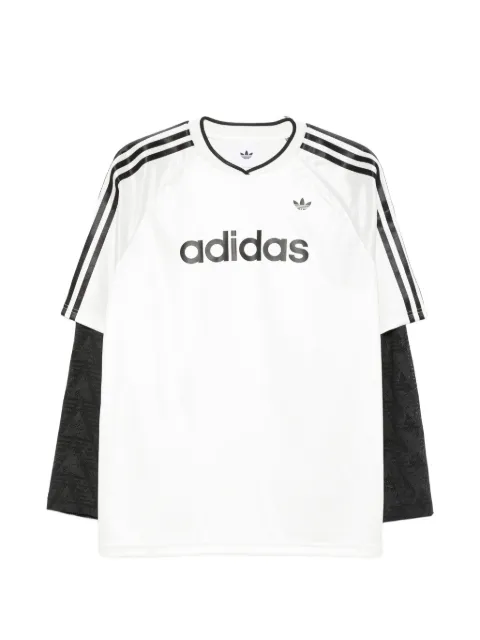 adidas logo-lettering T-shirt White KC8140