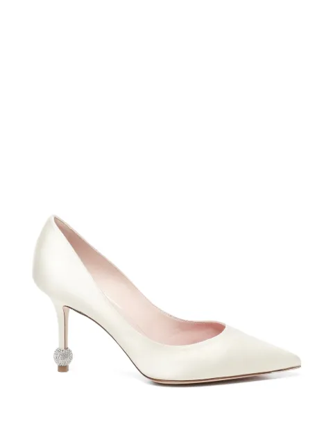 Roger Vivier Marlene crystal silk pumps White RVW78943010RS0C001