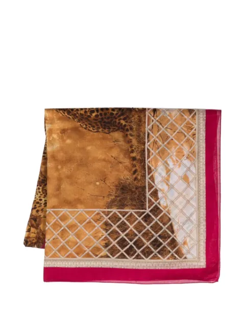 Gianfranco Ferré Pre-Owned leopard-print cotton scarf Pink WCV241099