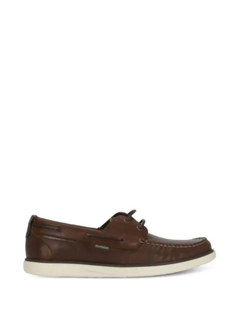 Barbour lace-up stitching boat shoes Brown MFO0835MFO
