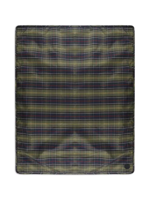 Barbour tartan logo-patch dog blanket Red DAC0127