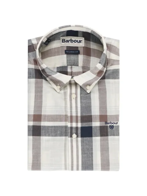 Barbour check-pattern button-down shirt Neutrals MSH5295MSHWH32