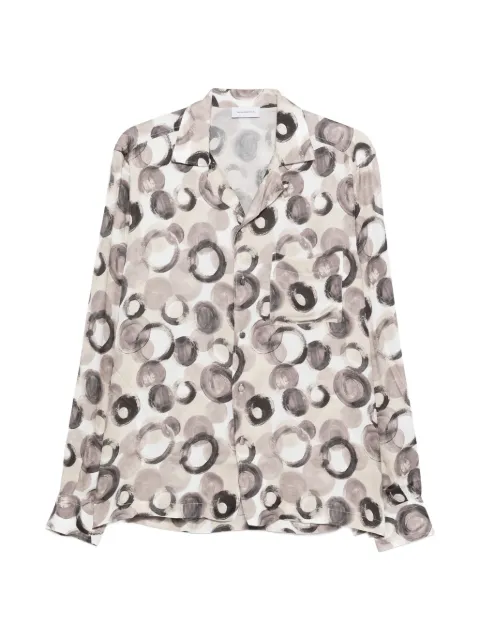 Tagliatore circle-print shirt White ISLANDNS270009