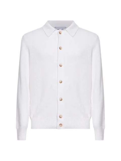 D4.0 button collar knitted top White 2311417801002